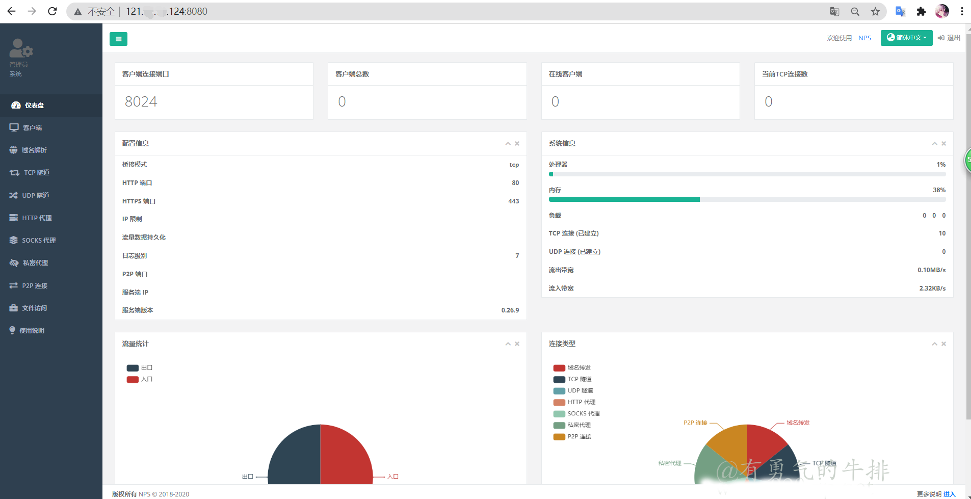 nps访问服务端面板