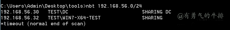 nbtscan扫描整个网段
